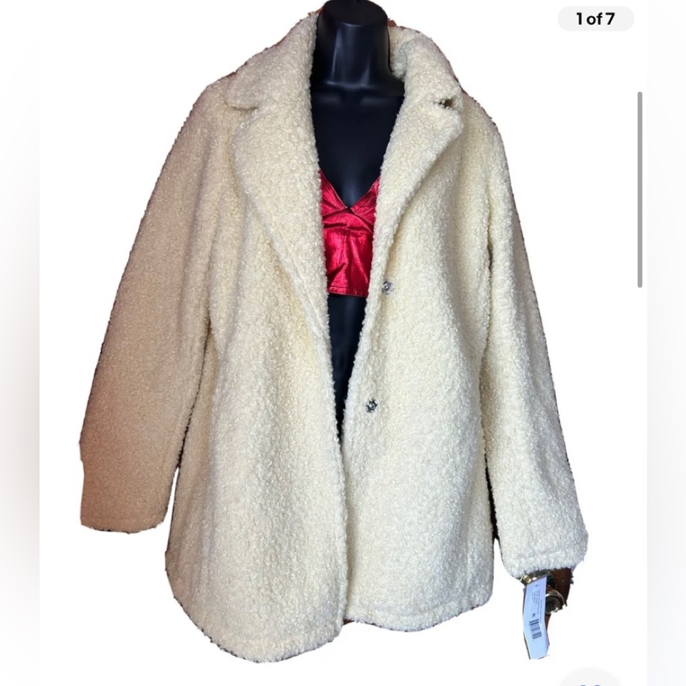 Trending Butter Yellow French Connection Teddy coat